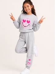 Brand Threads Grey Sweatshirt and Joggers Set 2 Piece - Image 1 of 5