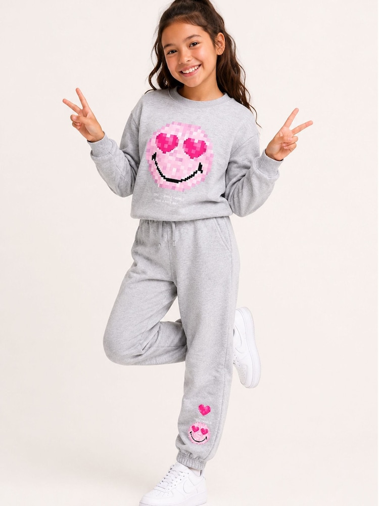 Brand Threads Grey Sweatshirt and Joggers Set 2 Piece - Image 1 of 5