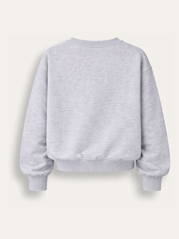 Brand Threads Grey Sweatshirt with Iconic Face Print - Image 5 of 5