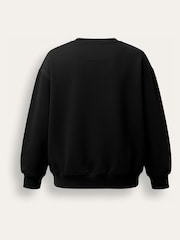 Brand Threads Black Sweatshirt with Iconic Face Print - Image 5 of 5