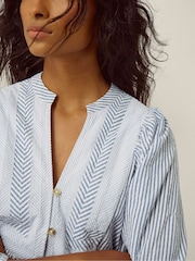 Monsoon Blue Callie Stripe Blouse - Image 5 of 6