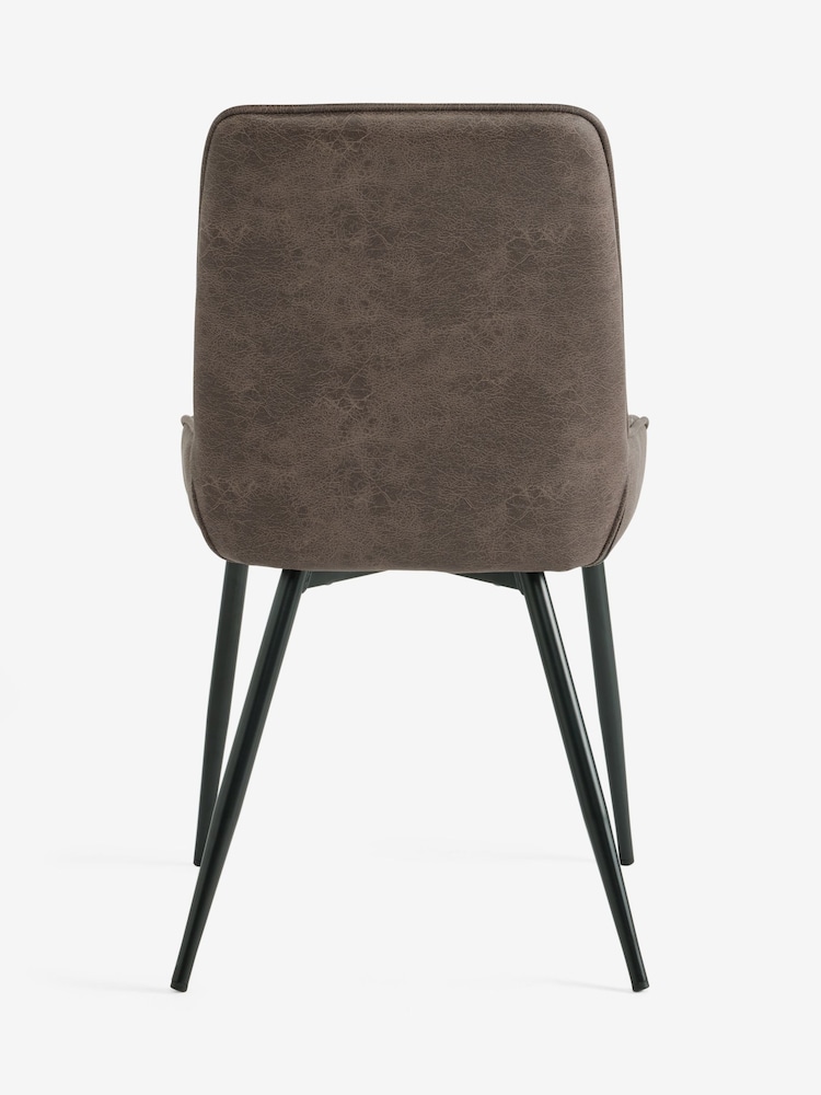 Set of 2 Monza Faux Leather Peppercorn Brown Hamilton Quilted Dining Chairs - Image 9 of 9 Set of 2 Monza Faux Leather Peppercorn Brown Hamilton Quilted Dining Chairs - Image 9 of 9