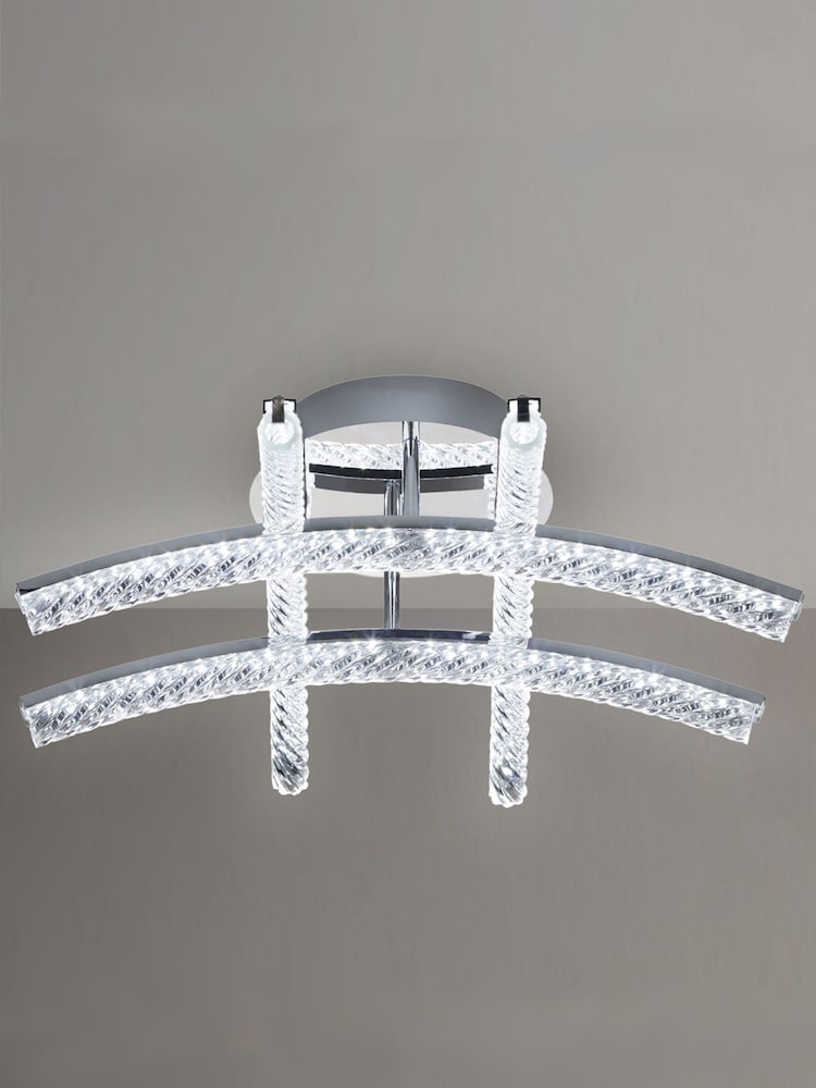 Village At Home Silver Edgar Ceiling Light - Image 1 of 2