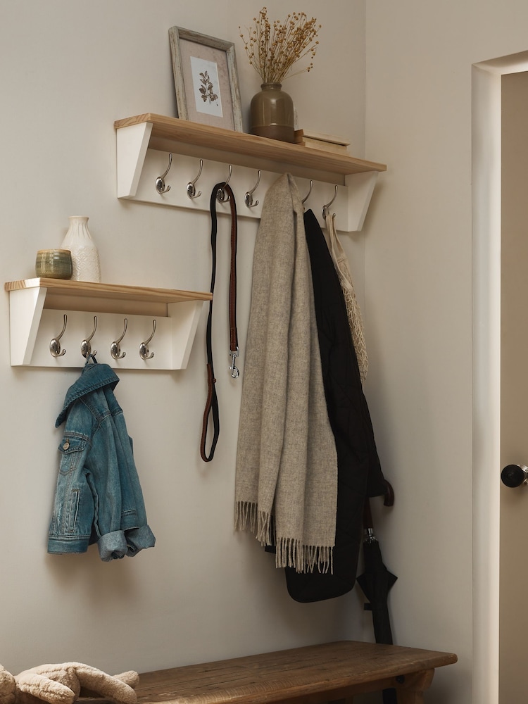 Chalk White Malvern Coat Hooks - Image 1 of 4