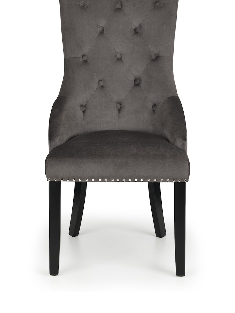 Julian Bowen Set of 2 Grey Veneto Knockerback Chairs - Image 3 of 3