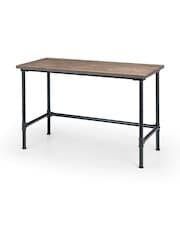 Julian Bowen Black Carnegie Pipe Desk - Image 2 of 5