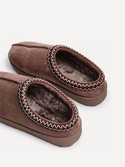 Καφετί - Linzi Tana Συνθετικό σουέτ Slip-On Slippers - Εικόνα 5 από 5