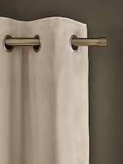 Natural Oatmeal Matte Velvet Super Thermal Curtains - Image 6 of 6