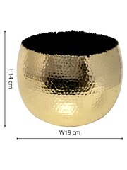 Ivyline Gold Garden Small Gold Hammered Bowl - Image 3 of 4