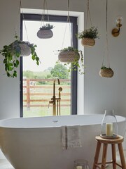 Ivyline Set of 2 Natural Garden Hanging Seagrass Planters - Image 1 of 2