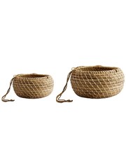 Ivyline Set of 2 Natural Garden Hanging Seagrass Planters - Image 2 of 2