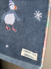 Blue Puffin Christmas 100% Cotton Towels - Image 2 of 6