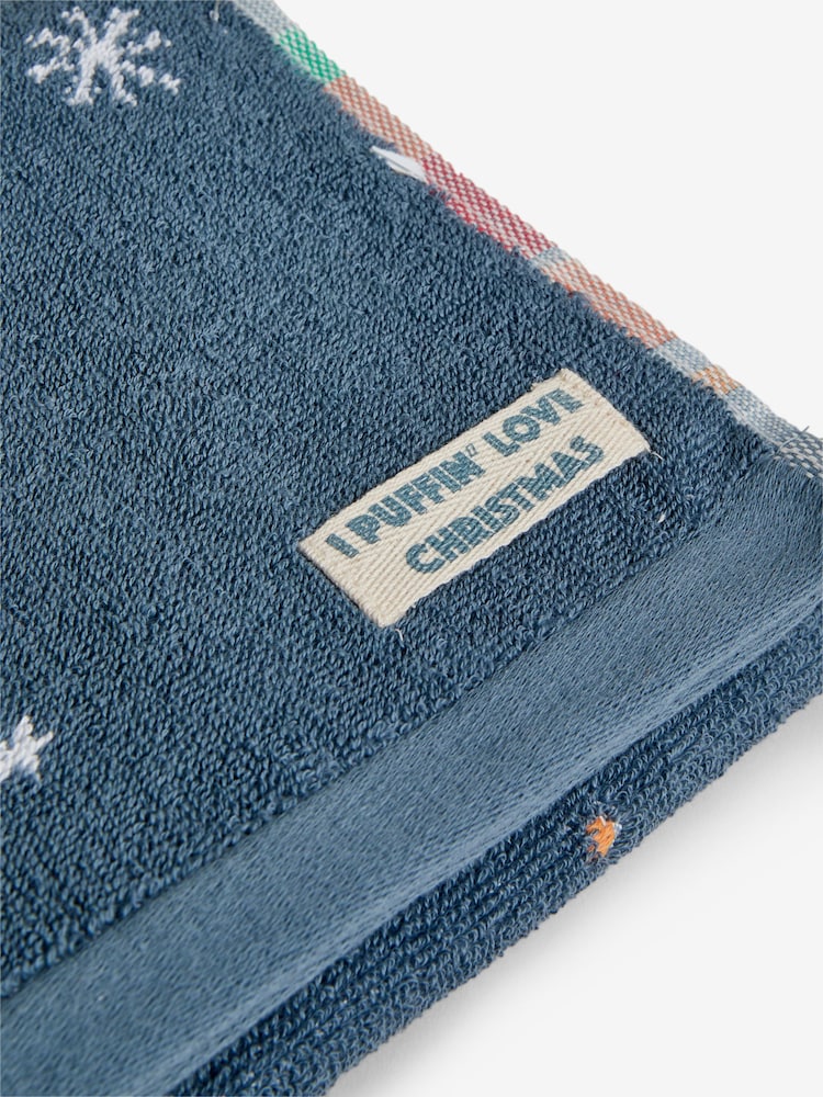 Blue Puffin Christmas 100% Cotton Towels - Image 6 of 6