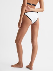 Reiss White/Navy Rutha Self Tie Bikini Bottoms - Image 5 of 6