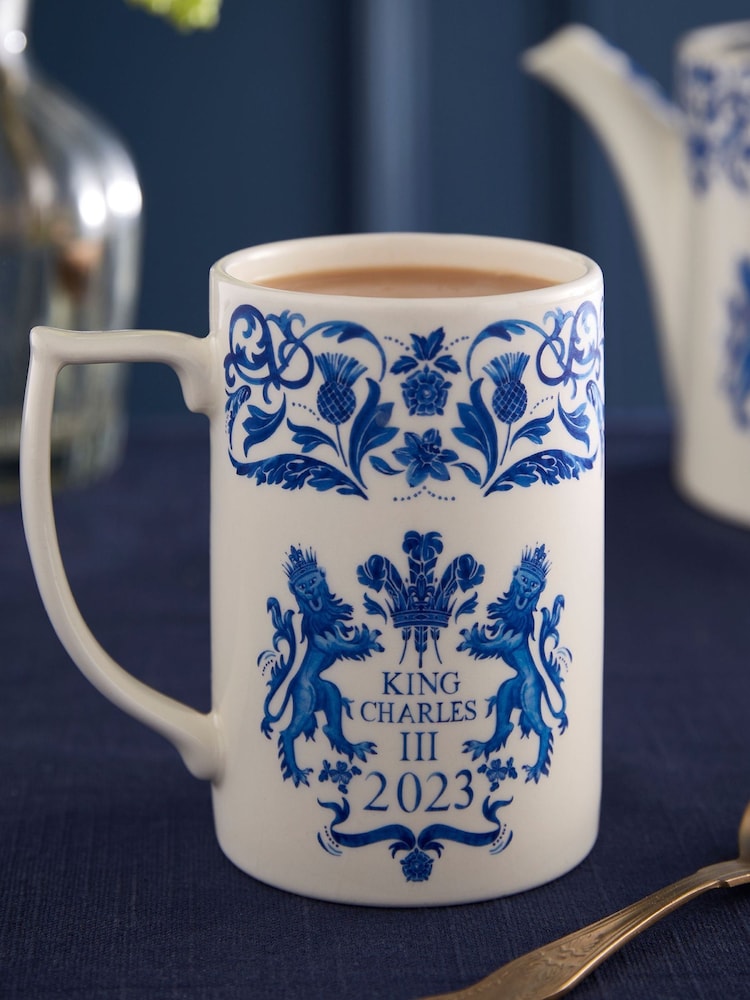 Spode Blue King's Coronation Mug - Image 1 of 4