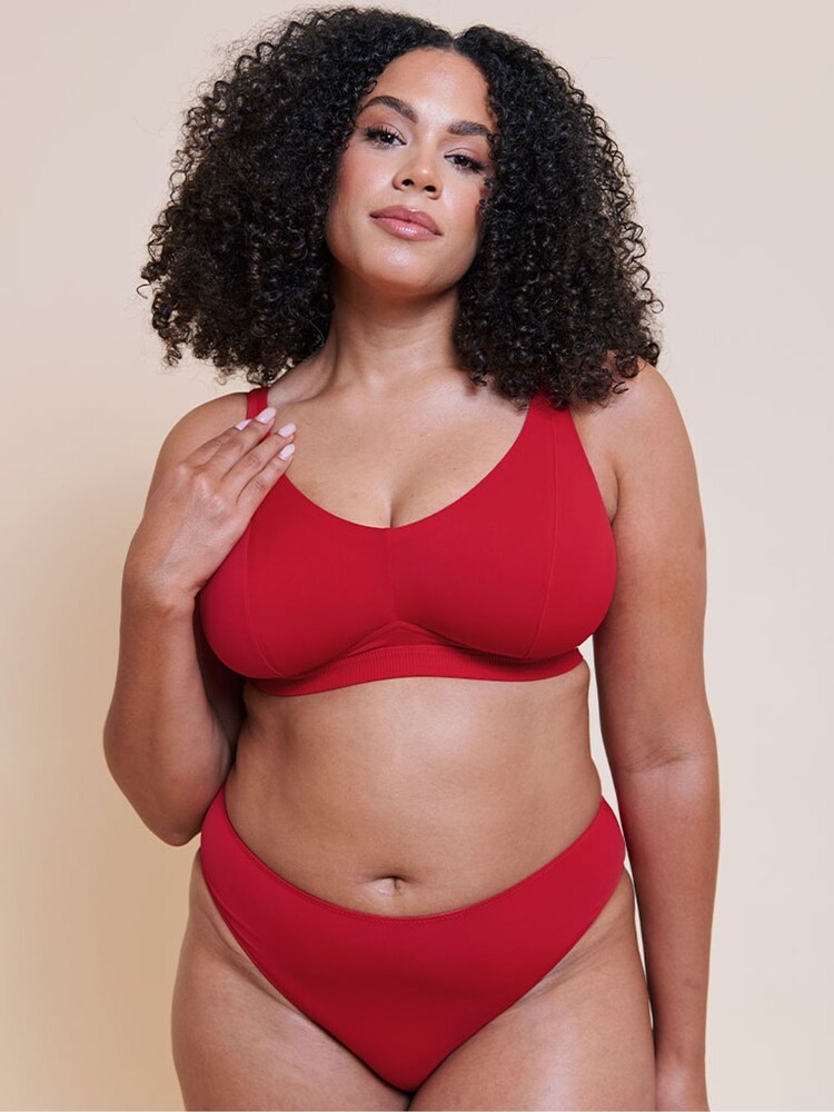 Curvy Kate Red Zen Brazilian Knickers - Image 1 of 4 Curvy Kate Red Zen Brazilian Knickers - Image 1 of 4