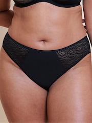 Curvy Kate Black Smoothie Lace Brazilian Briefs - Image 1 of 3