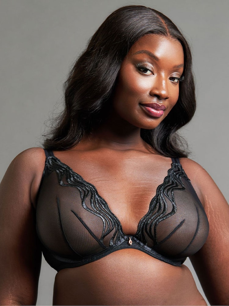 Curvy Kate Black Intoxicated Deep Plunge Bra - Image 2 of 4 Curvy Kate Black Intoxicated Deep Plunge Bra - Image 2 of 4