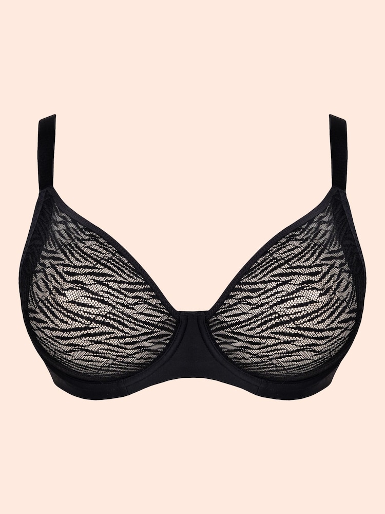Curvy Kate Black Smoothie Lace Moulded Balcony Bra - Image 4 of 4