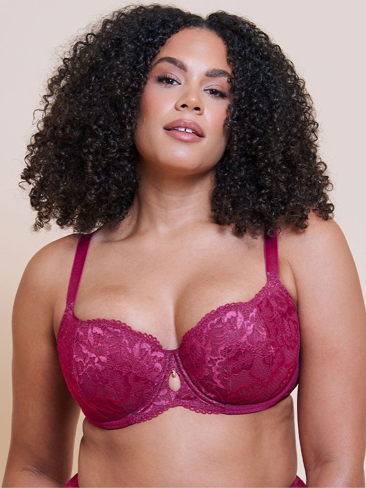 Curvy Kate Pink Boost Sweetheart Padded Balcony Bra - Image 1 of 5 Curvy Kate Pink Boost Sweetheart Padded Balcony Bra - Image 1 of 5