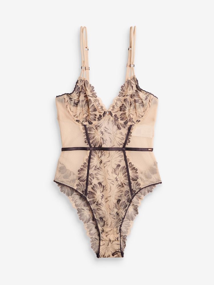 2-farbig - Lipsy Unwattierter Bügel-Body mit Spitze - Bild 1 von 5
