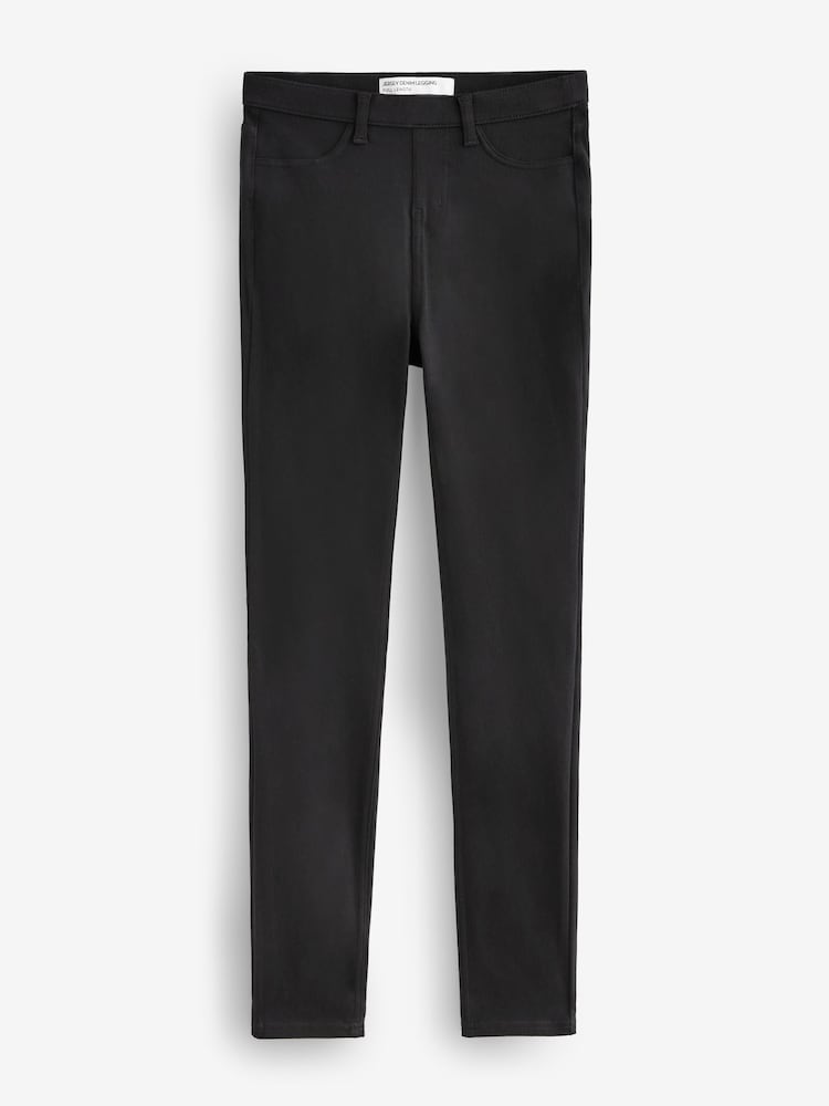 Zwart - Legging van jersey-denim - Image 6 of 7