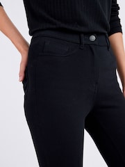 Black Fly Fasten Jersey Denim Leggings - Image 2 of 5