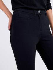 Black Fly Fasten Jersey Denim Leggings - Image 4 of 5