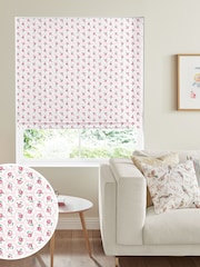 Cath Kidston Pink Provence Rose Made To Measure Roman 100% Cotton Blind - Image 1 of 4