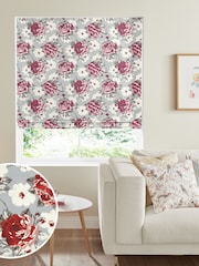 Cath Kidston Red 100% Cotton Rose Bloom Made To Measure Roman Blind - Image 1 of 4