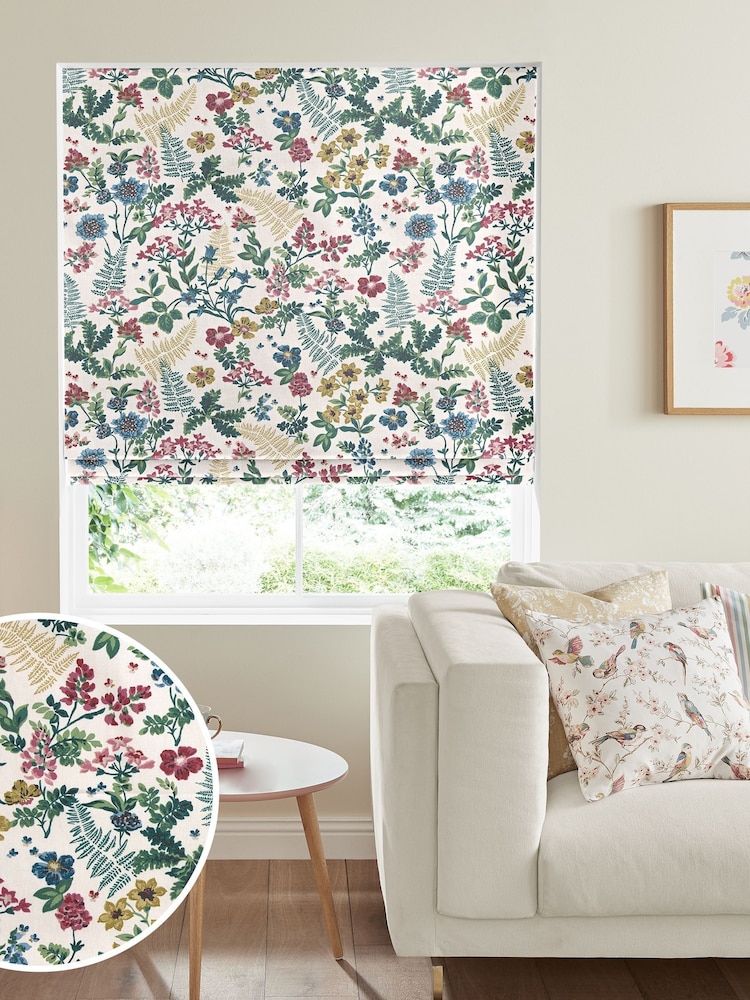 Cath Kidston Green Twilight Garden Made To Measure Roman 100% Cotton Blind - Image 1 of 4