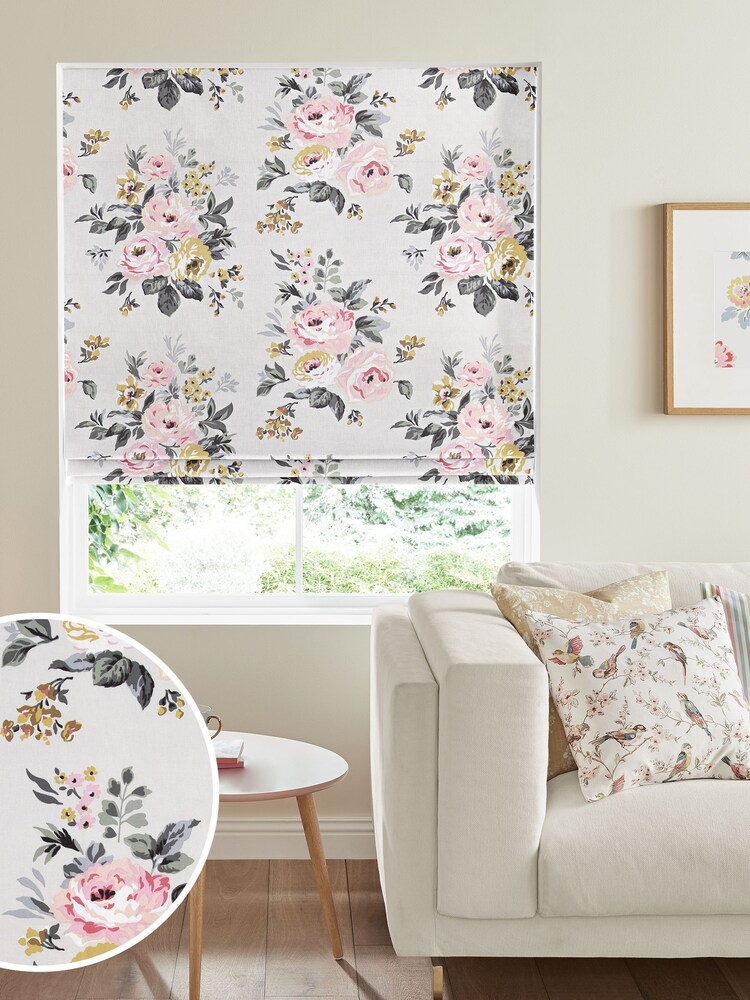 Cath Kidston Cream Vintage Bunch Made To Measure Roman 100% Cotton Blind - Image 1 of 4