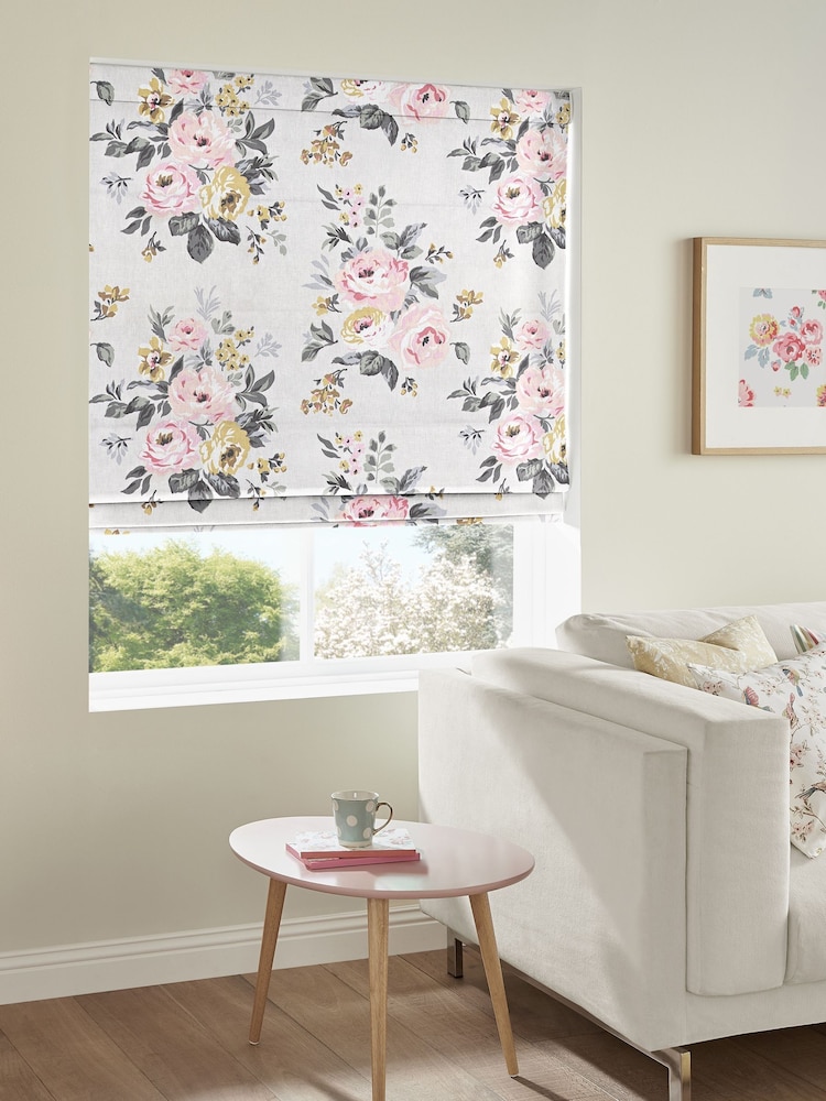 Cath Kidston Cream Vintage Bunch Made To Measure Roman 100% Cotton Blind - Image 2 of 4
