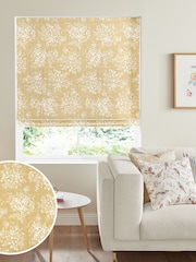 Cath Kidston Yellow Washed Rose Made To Measure Roman 100% Cotton Blind - Image 1 of 4