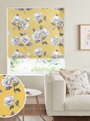 Cath Kidston Yellow 100% Cotton Wild Poppies Made To Measure Roman Blind - Image 1 of 5
