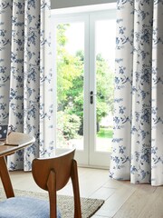 Cath Kidston Blue Birds & Roses Made To Measure 100% Cotton Curtains - Image 2 of 6