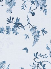 Cath Kidston Blue Birds & Roses Made To Measure 100% Cotton Curtains - Image 4 of 6