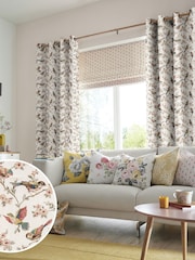 Cath Kidston Cream British Birds Made To Measure 100% Cotton Curtains - Image 1 of 6