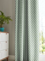 Cath Kidston Green Button Spot Made To Measure 100% Cotton Curtains - Image 5 of 6