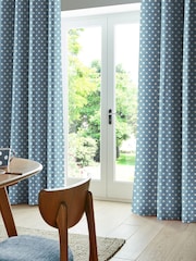 Cath Kidston Blue Button Spot Made To Measure Curtains - Image 2 of 6