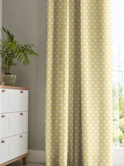 Cath Kidston Yellow Button Spot Made To Measure 100% Cotton Curtains - Image 5 of 6