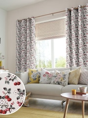 Cath Kidston Pink Cherry Sprig Made To Measure 100% Cotton Curtains - Image 1 of 6
