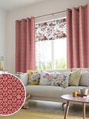 Cath Kidston Red Freston Rose Made To Measure Curtains - Image 1 of 6
