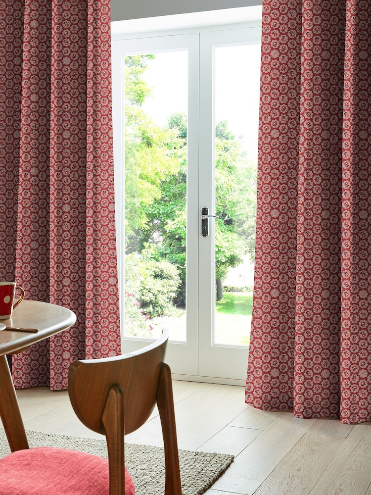 Cath Kidston Red Freston Rose Made To Measure Curtains - Image 2 of 6