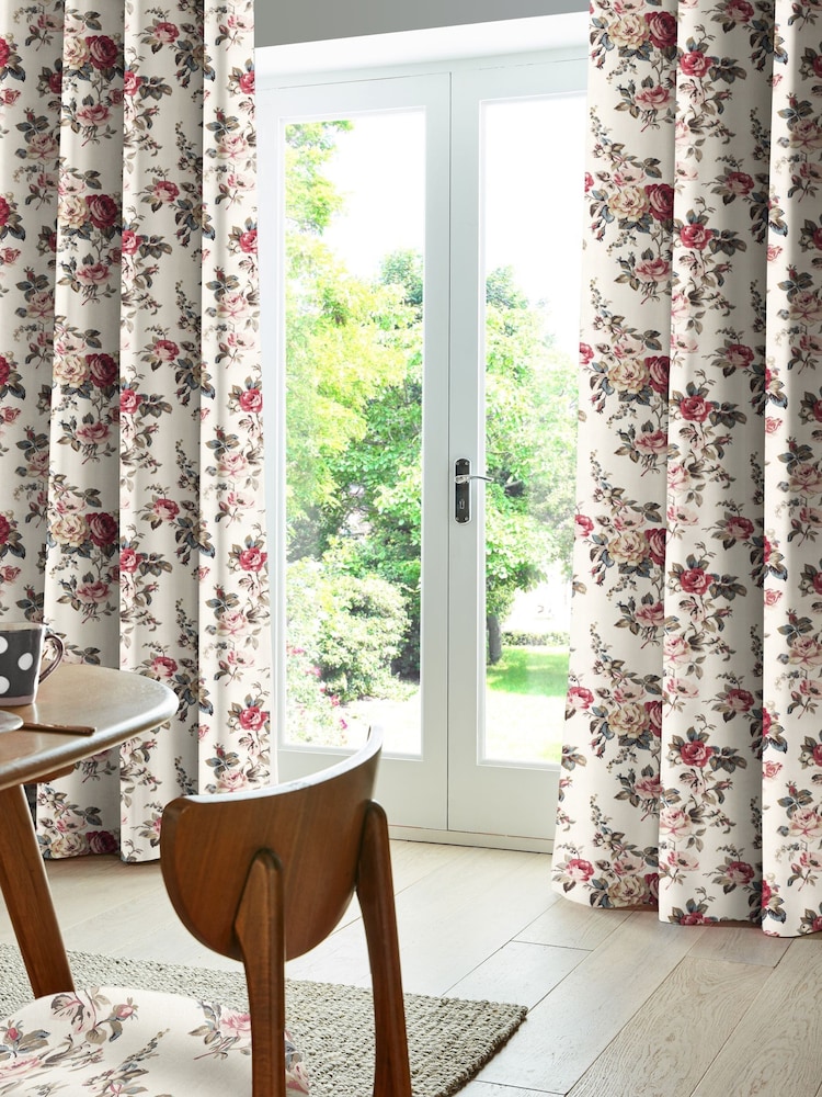 Cath Kidston Cream Garden Rose Made To Measure 100% Cotton Curtains - Image 2 of 6