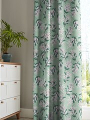 Cath Kidston Green Mimosa Flower Made To Measure 100% Cotton Curtains - Image 5 of 6