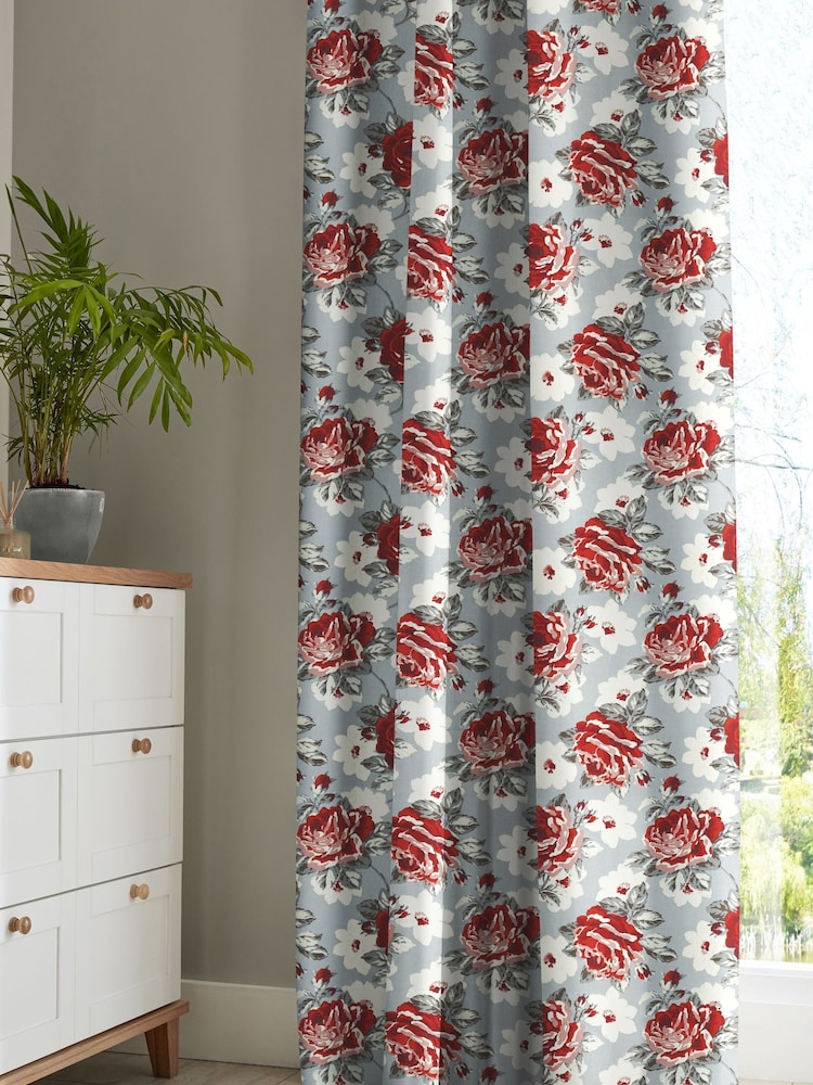 Cath Kidston Red Rose Bloom Made To Measure 100% Cotton Curtains - Image 5 of 6