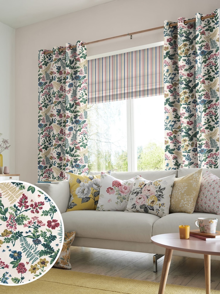 Cath Kidston Green Twilight Garden Made To Measure 100% Cotton Curtains - Image 1 of 6