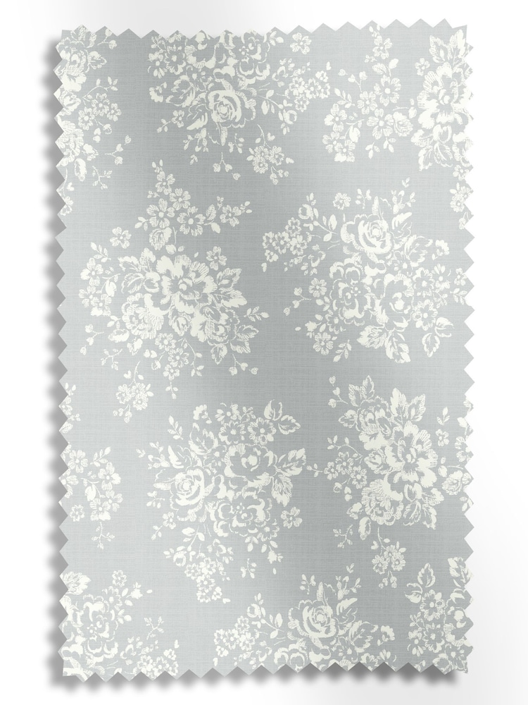 Cath Kidston Grey Washed Rose Made To Measure 100% Cotton Curtains - Image 9 of 9