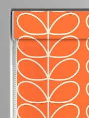 Orla Kiely Orange Linear Stem Made To Measure Roman 100% Cotton Blind - Image 3 of 6
